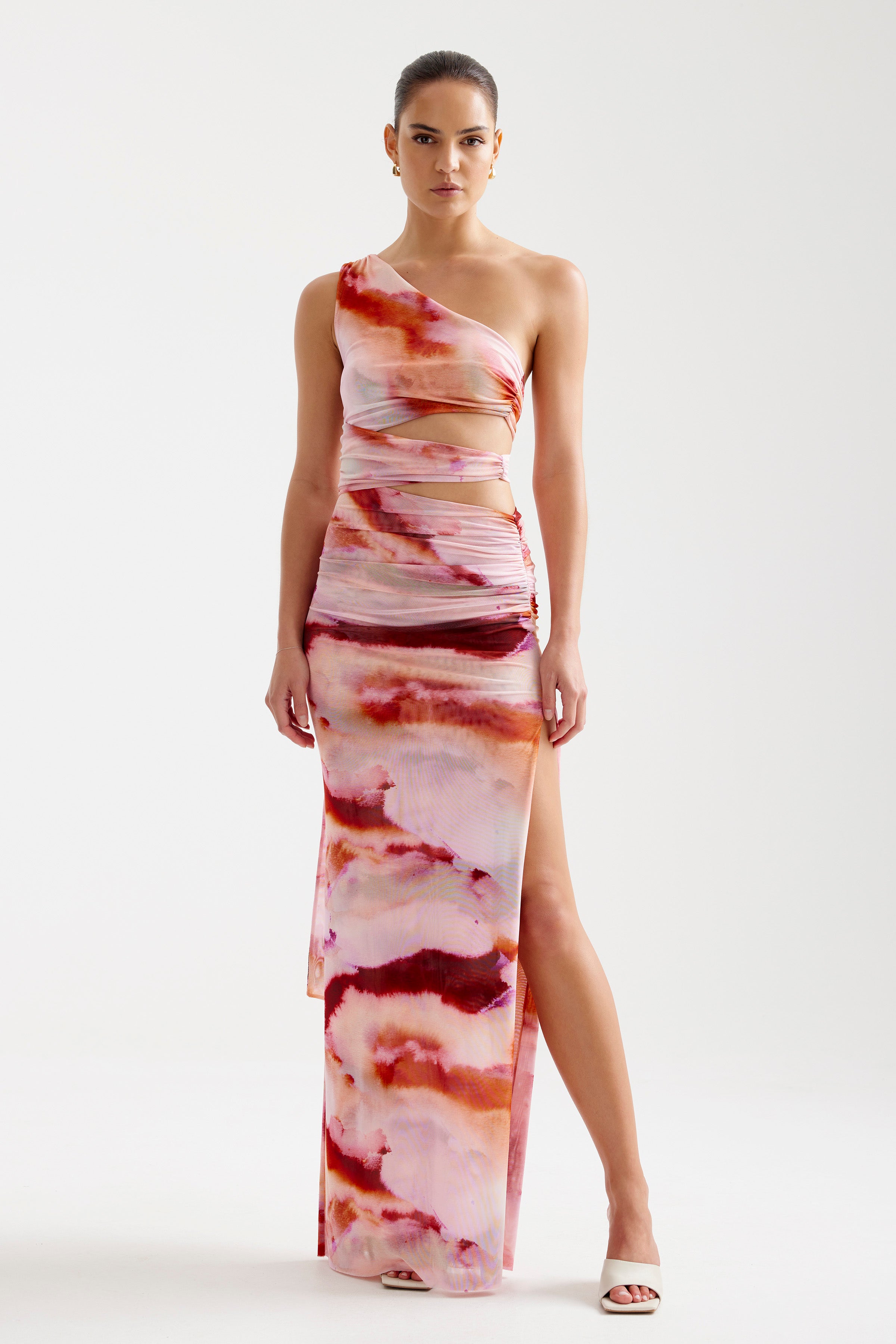 Nuri Dress - Pink Mineral Print