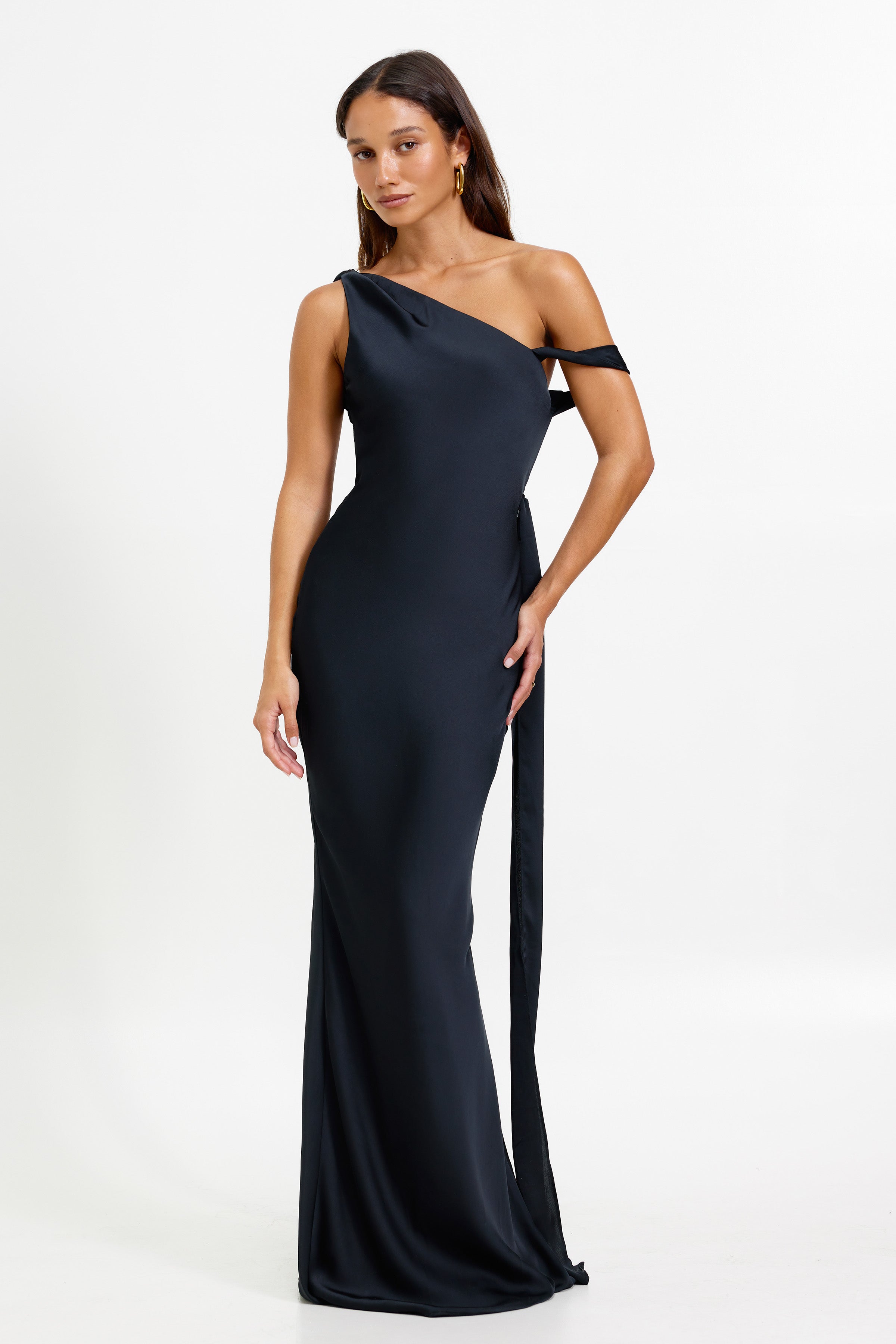 Ara Dress Elegant Black Tie Backless Gown by Studio Lexi Ara Dress Elegant Black Tie Backless Gown by Studio Lexi