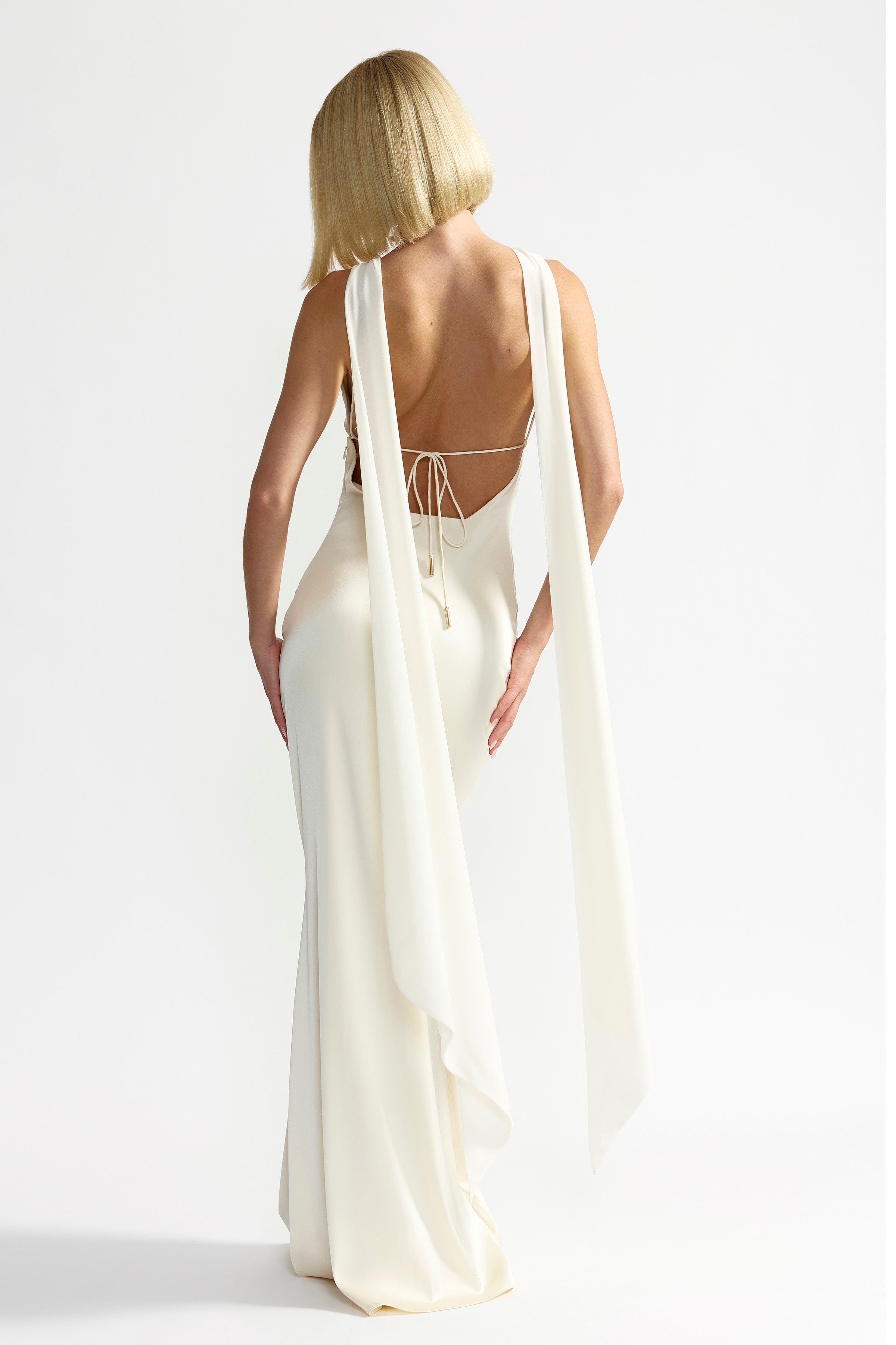 cream flowing dress Flowing Cream Ruffle Chiffon Dress With Straps