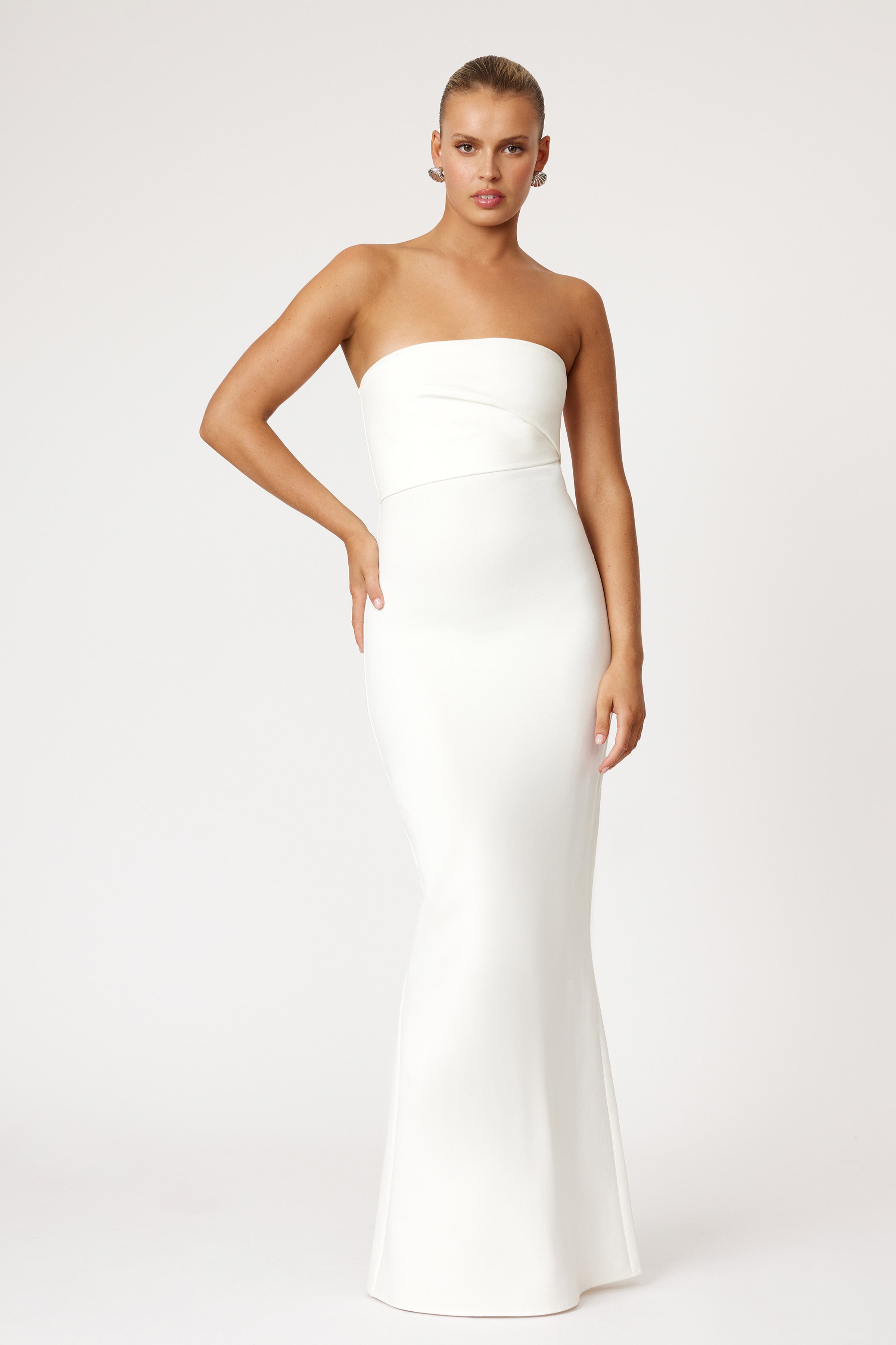 Tajo Dress - White, AU/UK 14
