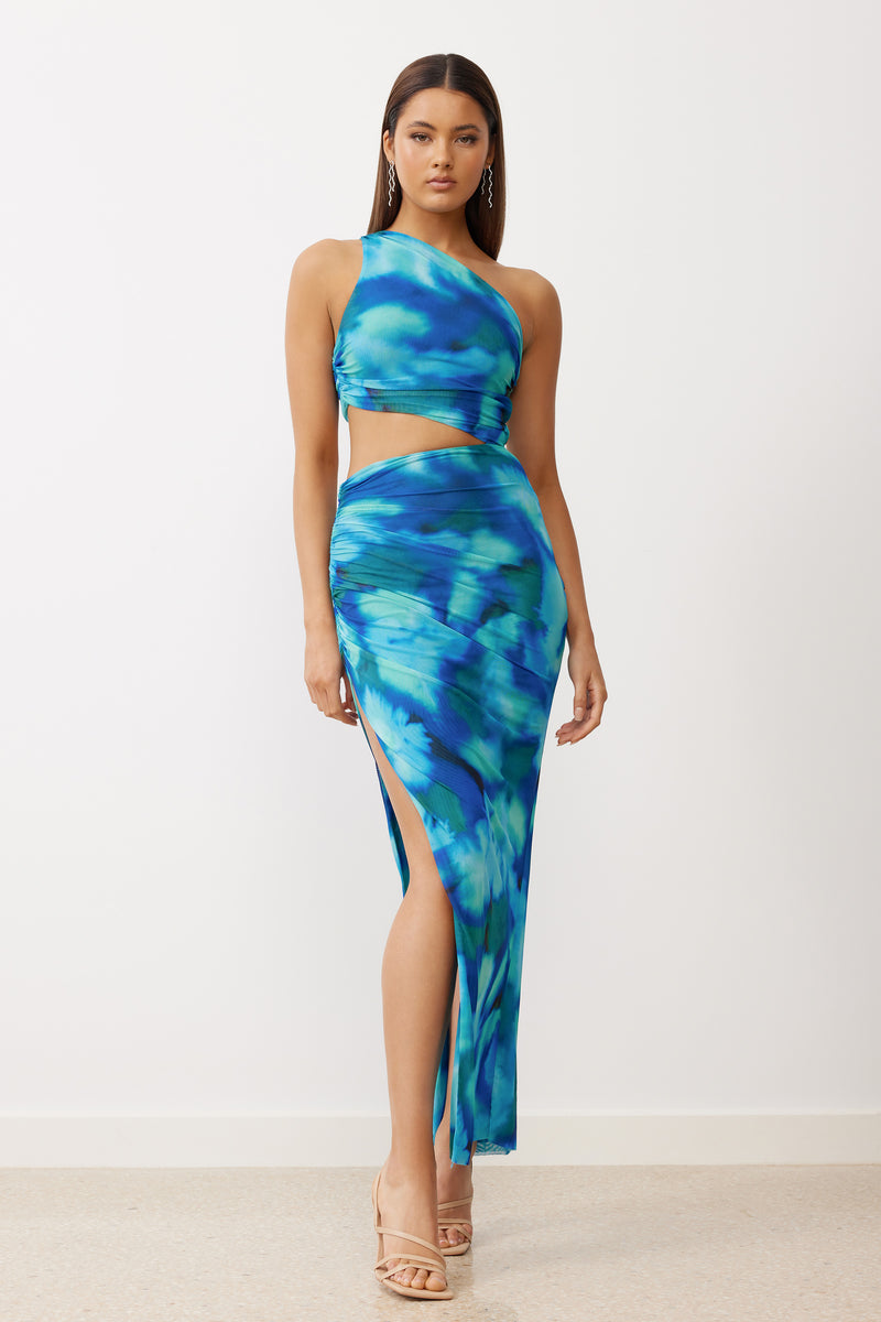 green emerald velvet dress Fitted Short One Shoulder Sequin Dress by Poly USA 8804 main image 0