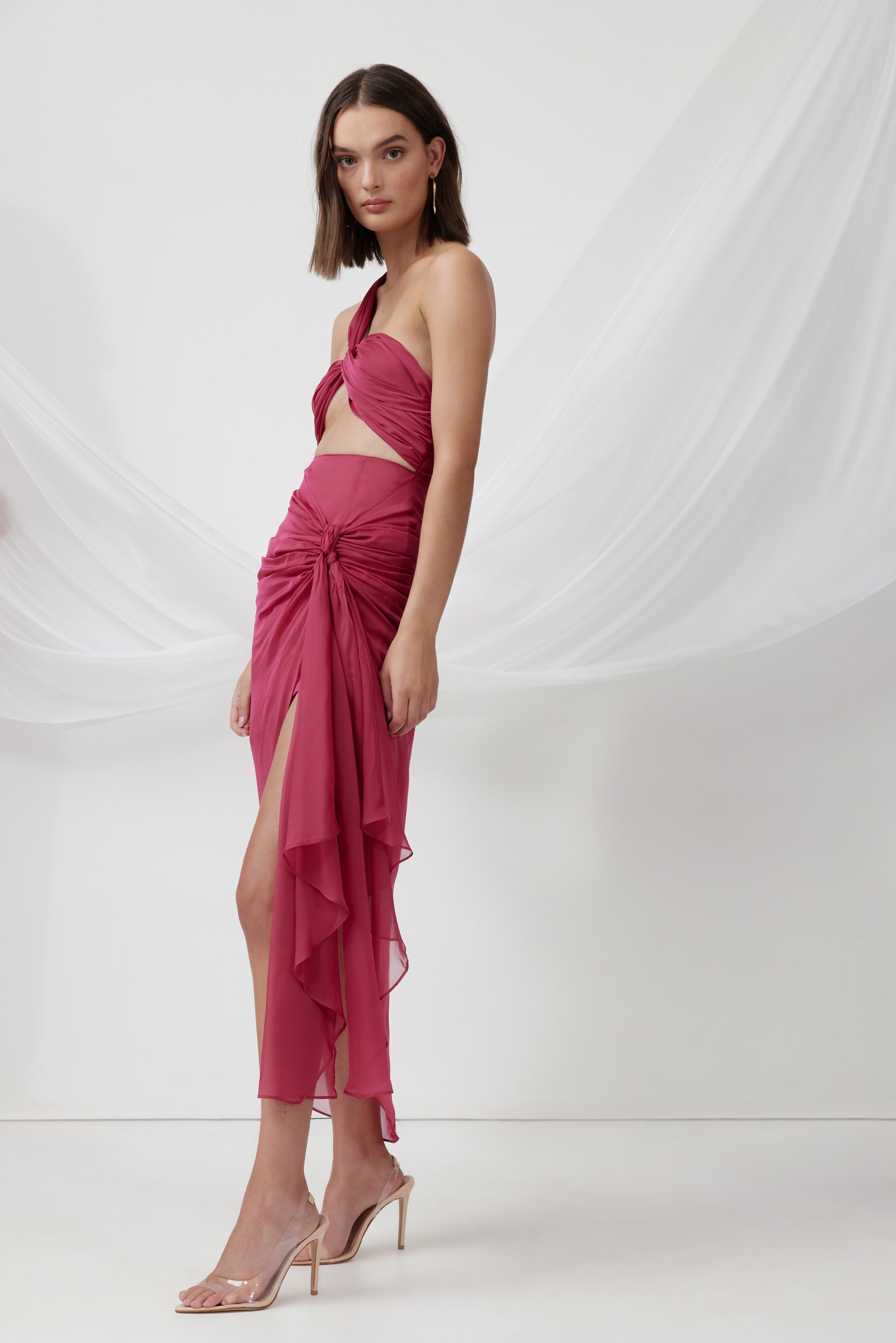 lotus silk dress Pure Lotus Fiber Silk Minimal Relaxed Dress Whakato