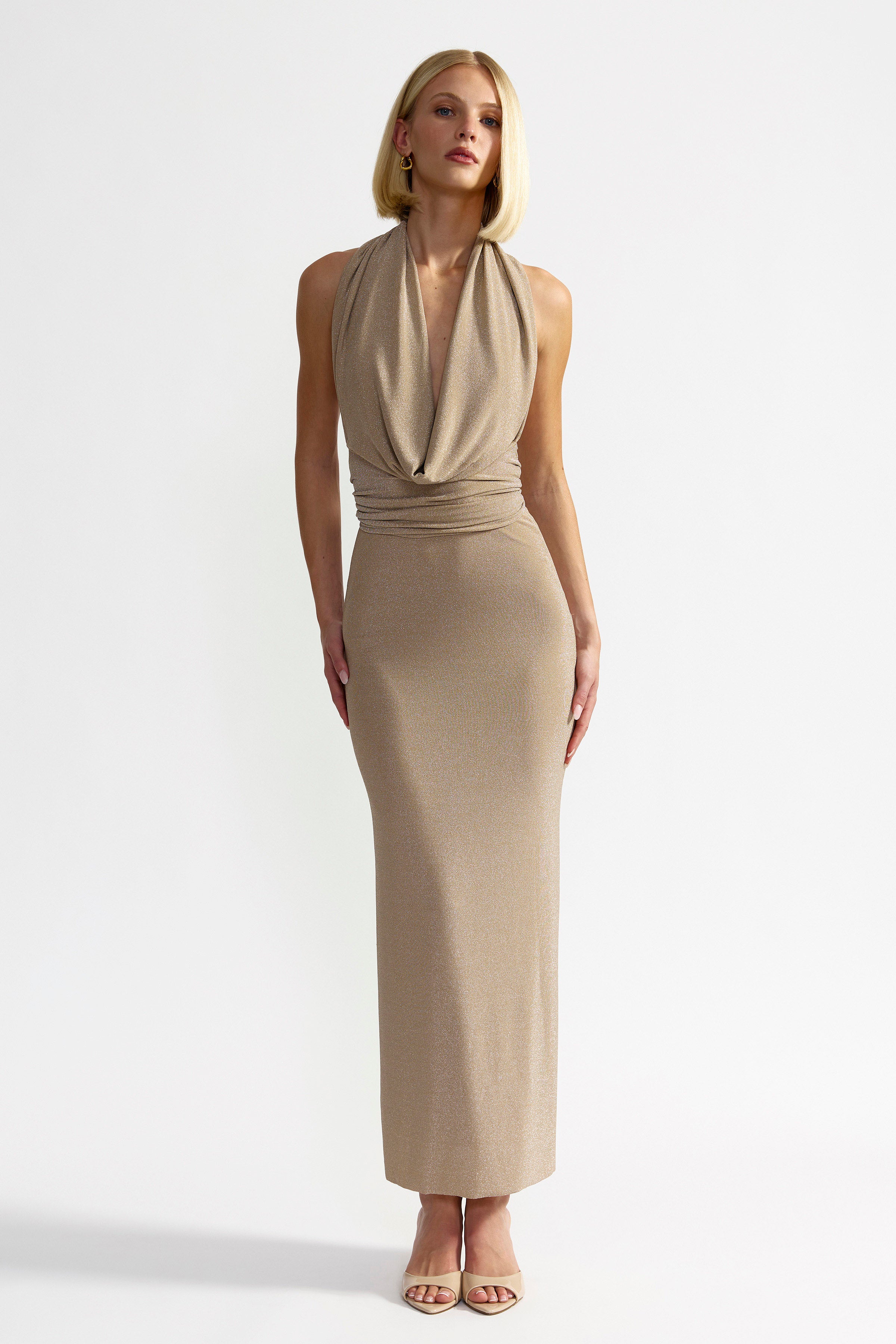 Alani Dress - Champagne, AU/UK 12