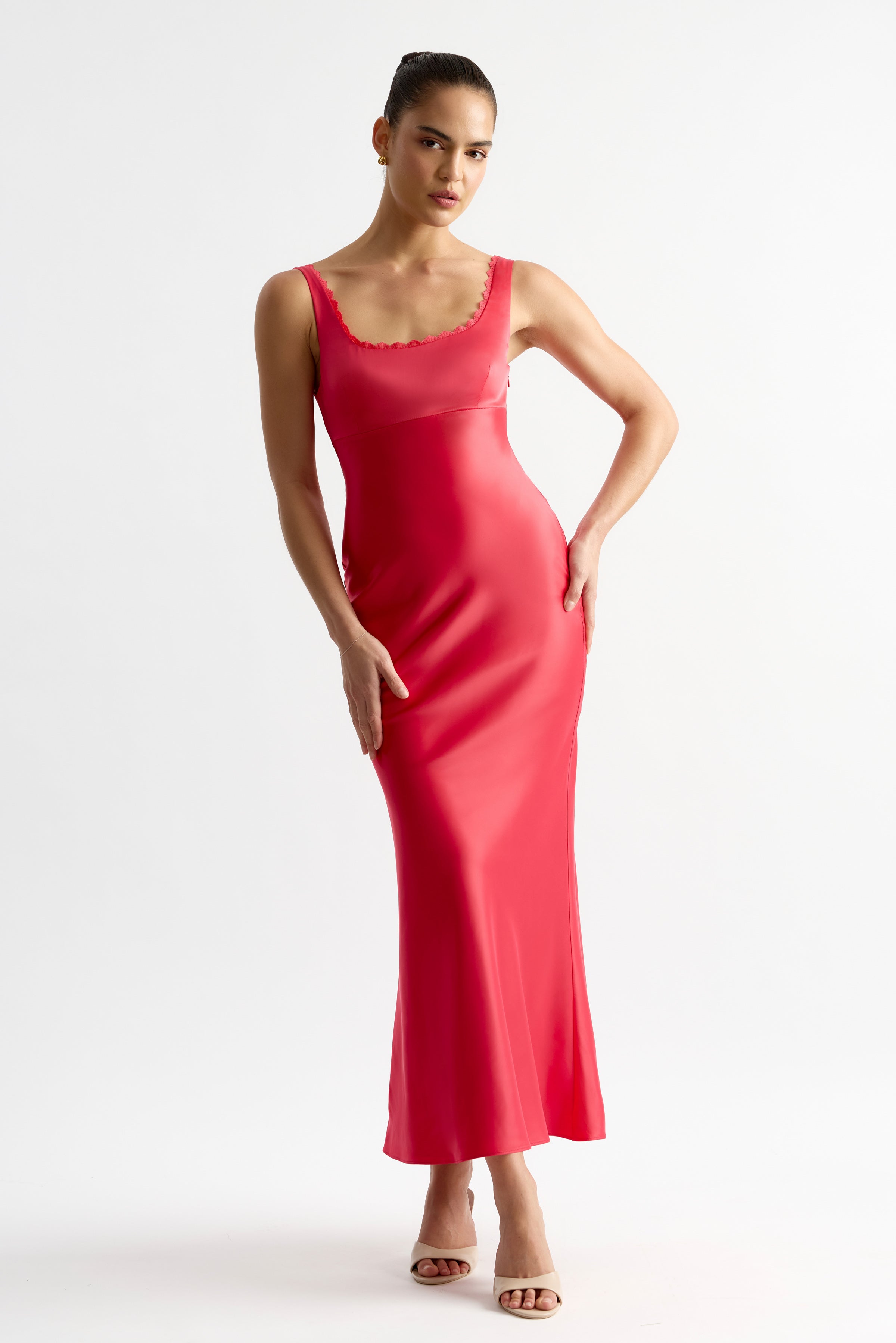 valentines cocktail dress Valentine - Pomegranate, AU/UK 14 Mother Of Bride Beach Fits true to size COS dress Colour:OYSTER PINK