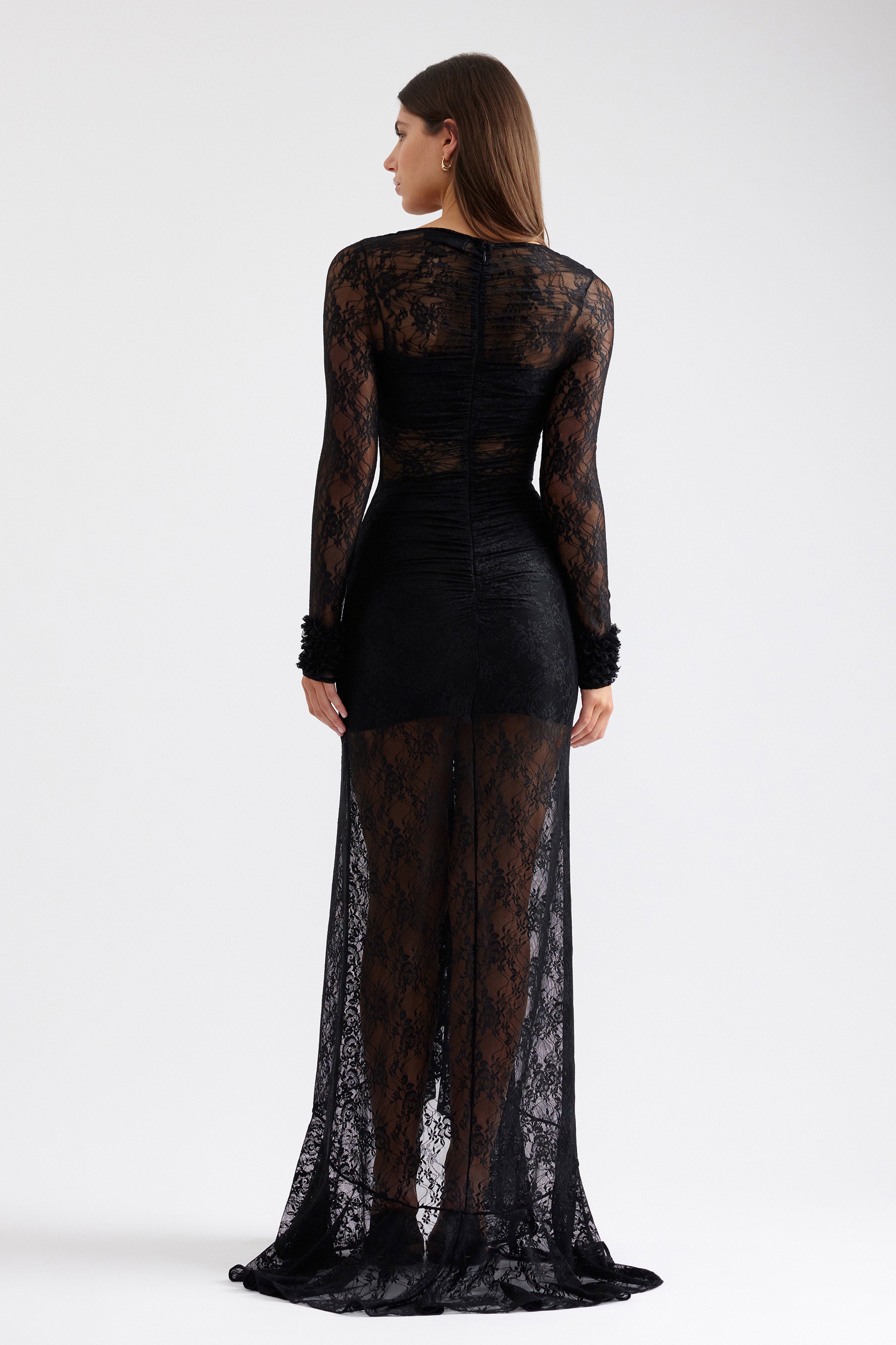Evelyn Lace Maxi Dress Long Sleeve Black | Studio Lexi Evelyn Lace Maxi Dress Long Sleeve Black | Studio Lexi