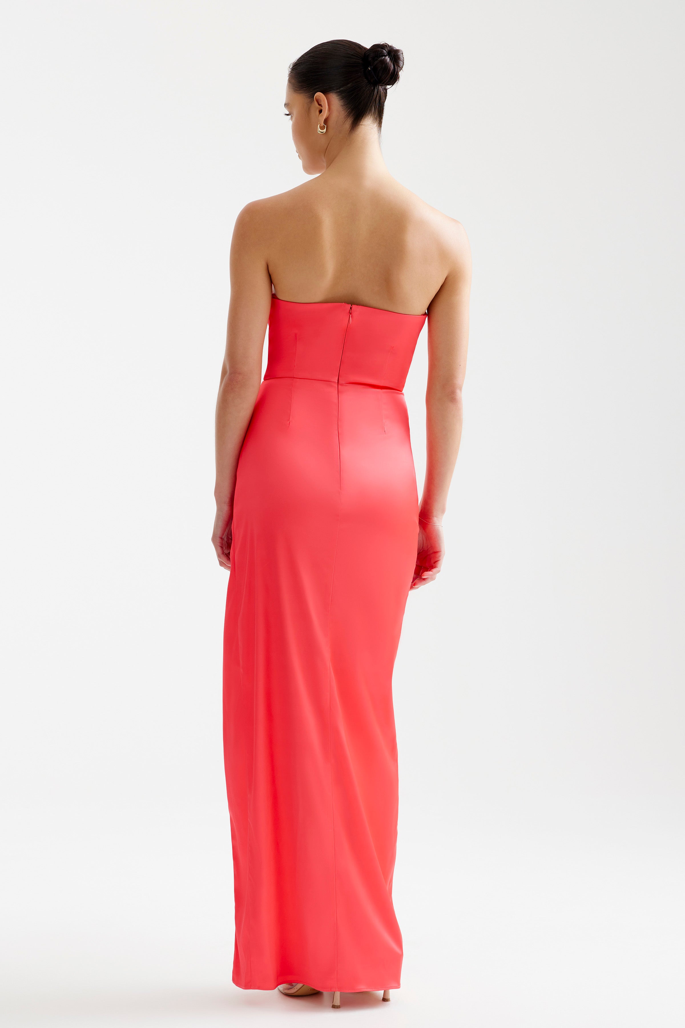 cranberry floor length dress Jovani 04352 Cranberry One Shoulder High Low Evening Dress