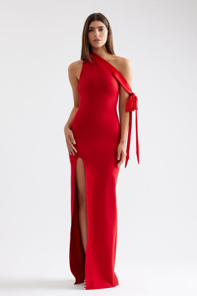 one piece dress red colour Sidney Dress - Deep Red, AU/UK 6