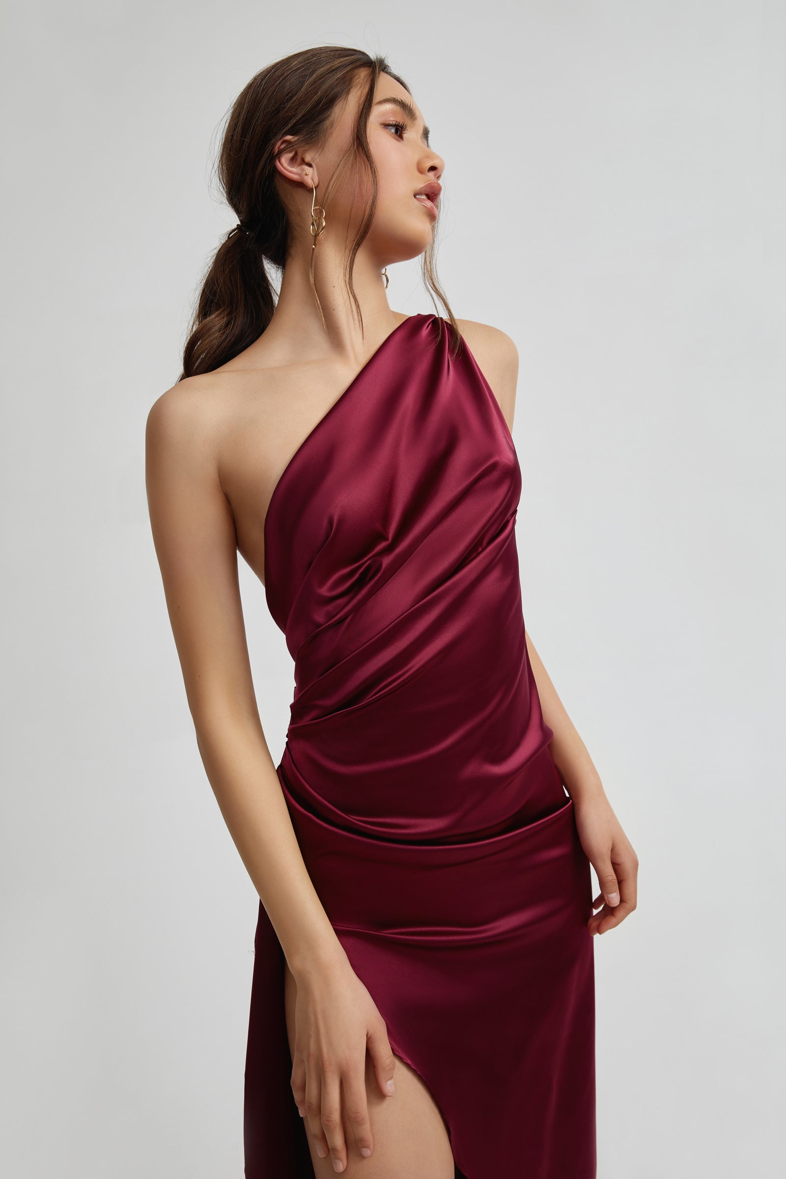 Samira Dress Burgundy – Studio Lexi