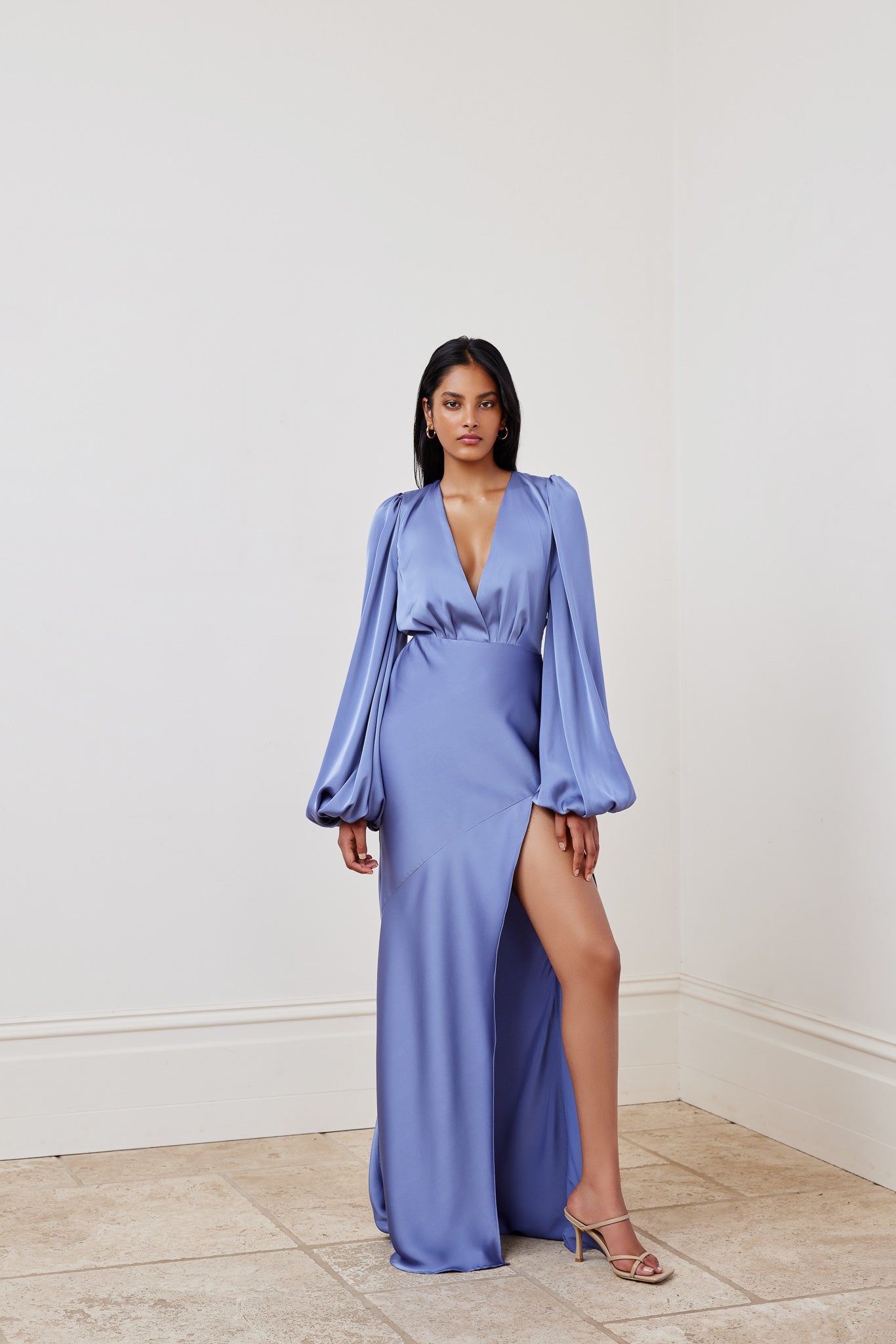 India Dress - Stone Blue