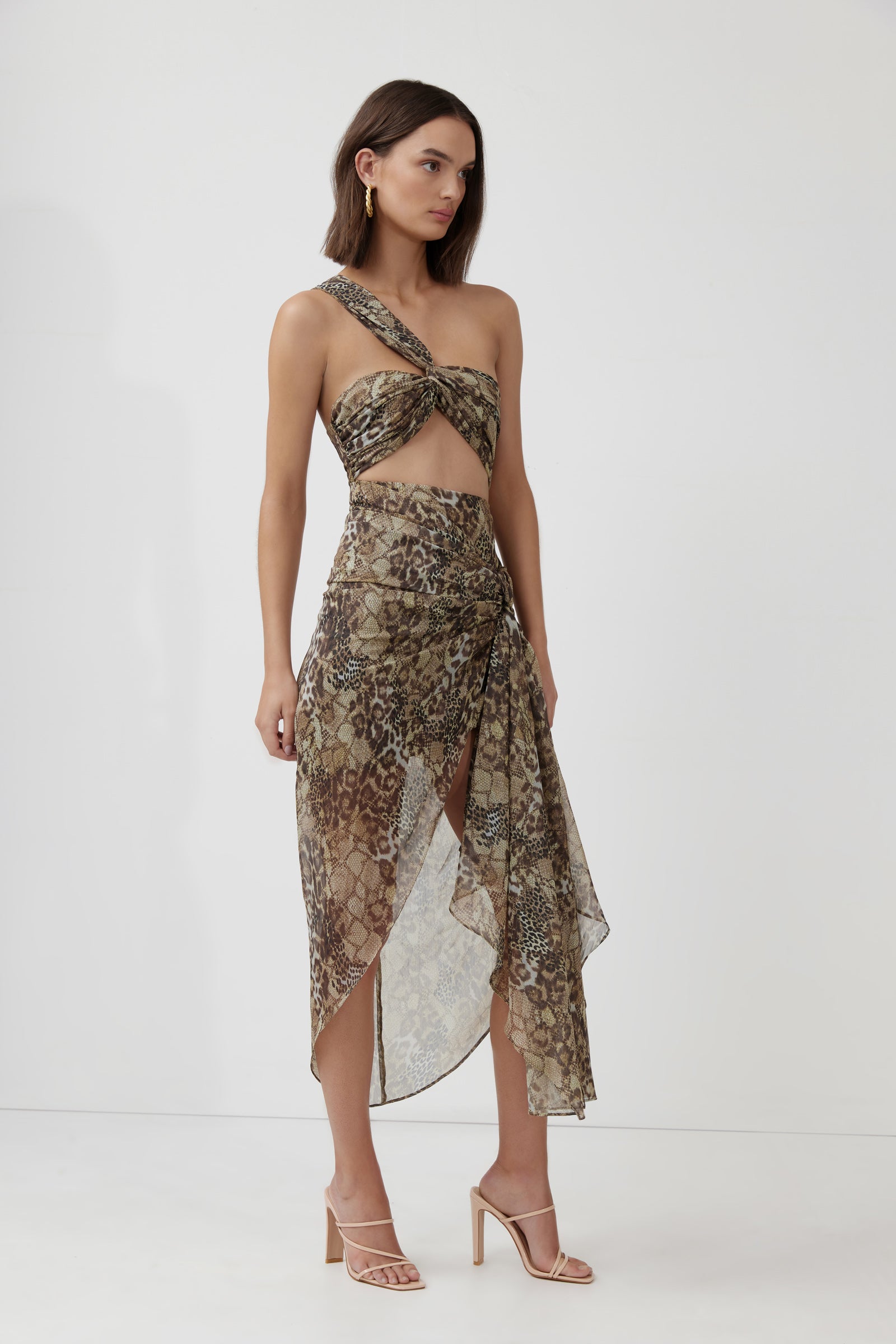 Lotus Dress - Wild Olive Print