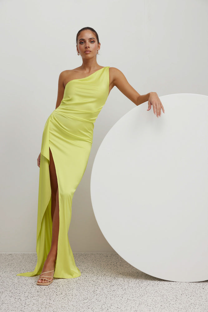 Samira Dress Mojito One Shoulder Diamante Gown | Studio Lexi Samira Dress Mojito One Shoulder Diamante Gown | Studio Lexi